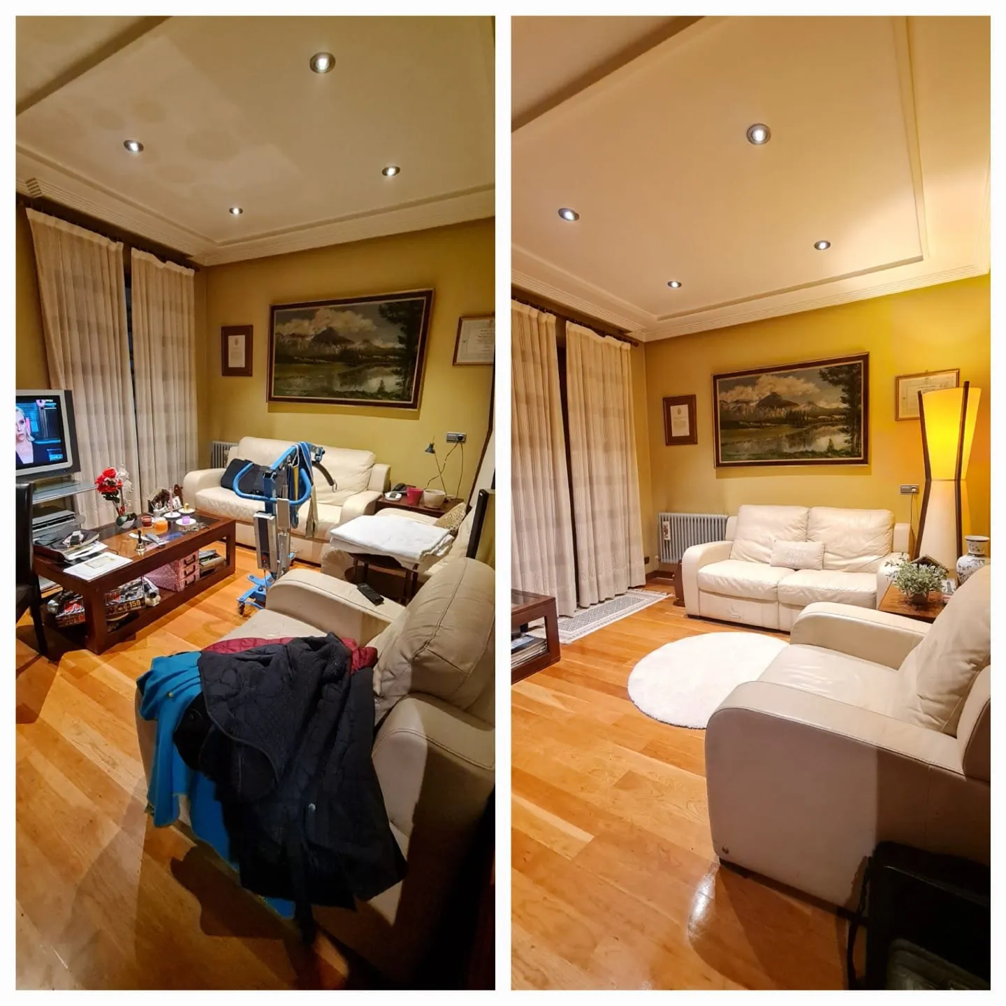 Salón: antes y después