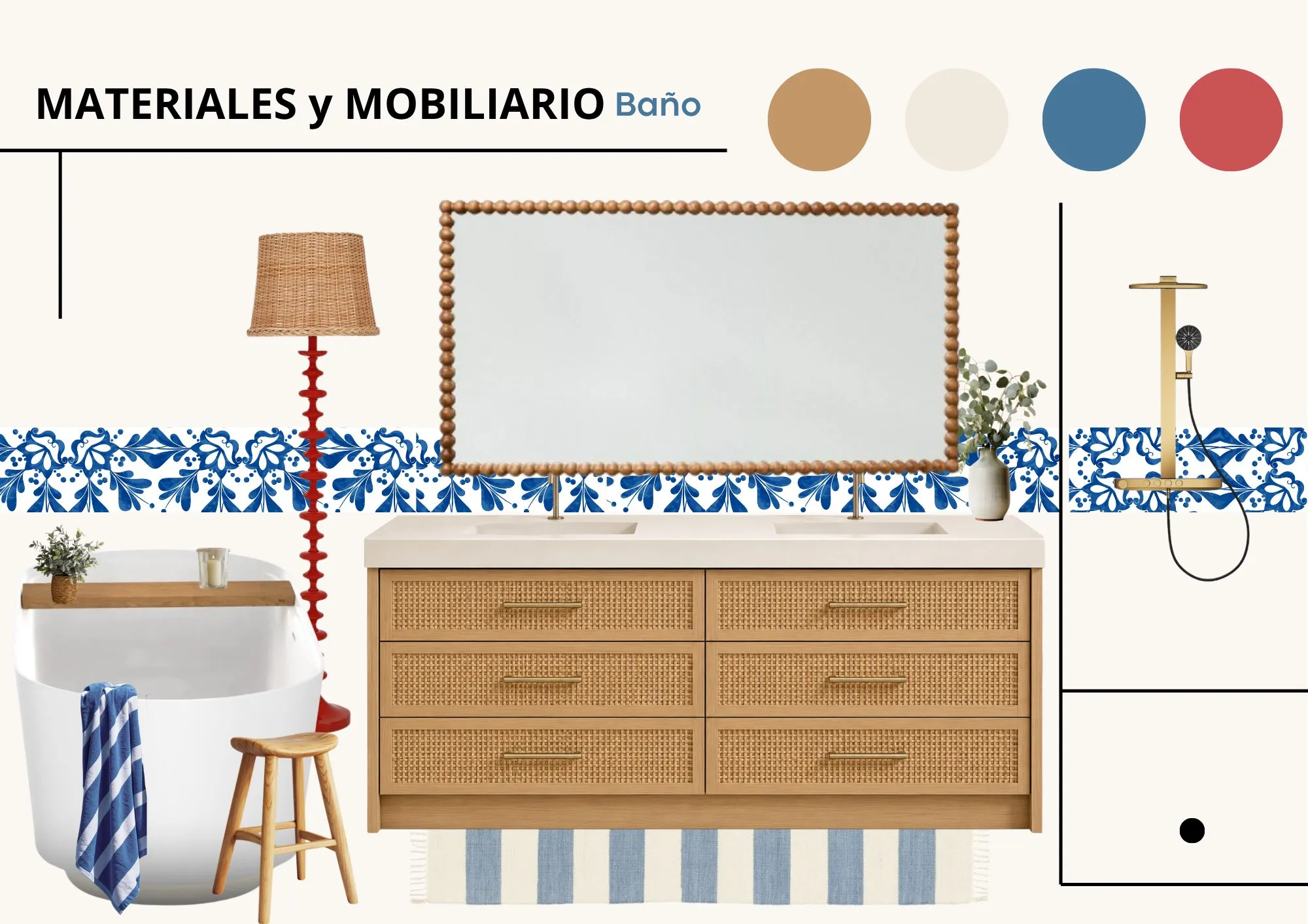 Materiales y mobiliario · baño