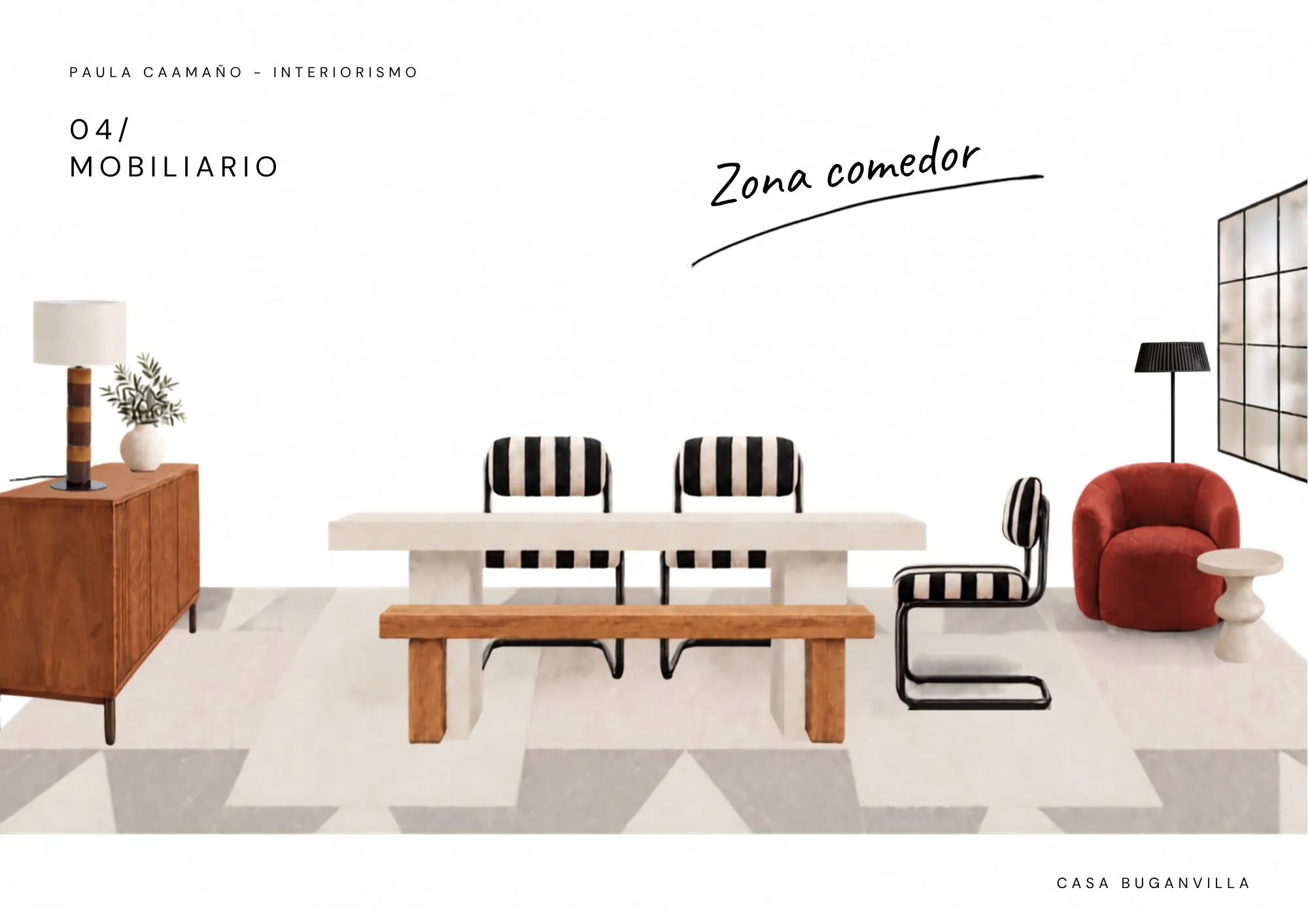 Mobiliario · zona comedor